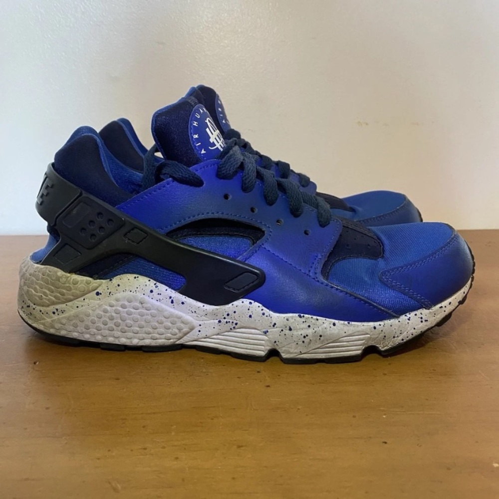Nike Air Huarache Men’s Size 8.5 Running Shoes Blue Black White 777330-962 Xeni